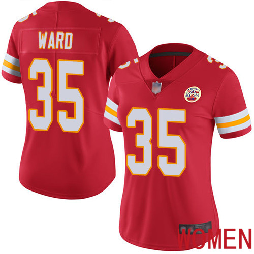Women Kansas City Chiefs 35 Ward Charvarius Red Team Color Vapor Untouchable Limited Player Football Nike NFL Jersey